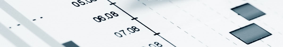 Stock market graphs and charts.
